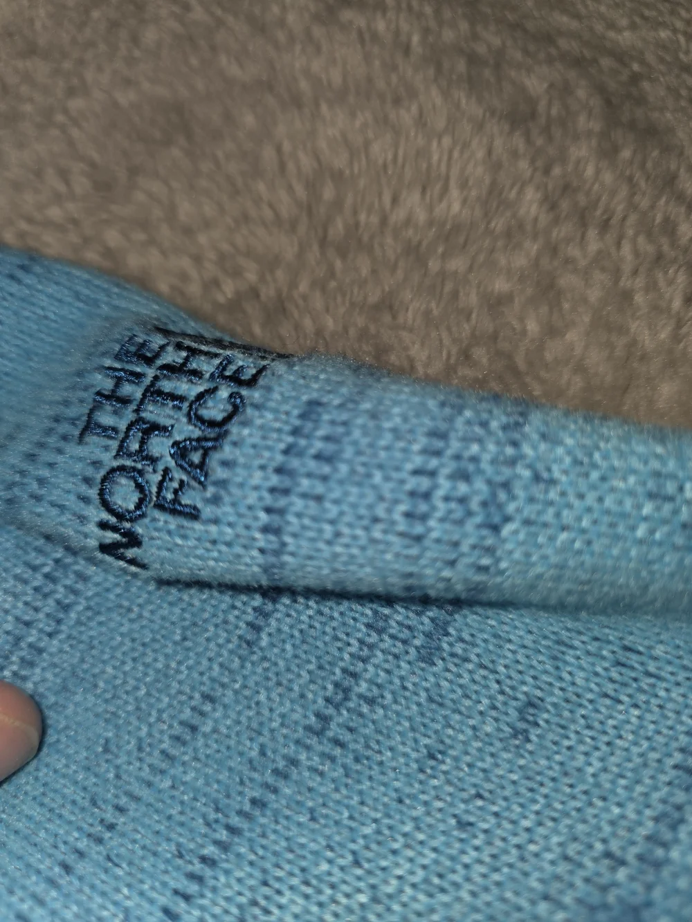 The North Face Women’s Large Blue Hooded Sweater Fleece Pullover Button Neck